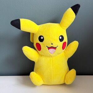 TOMY Pokemon 8" Pikachu Plush Stuffed Animal Smiling‎ Paw Up Soft T45